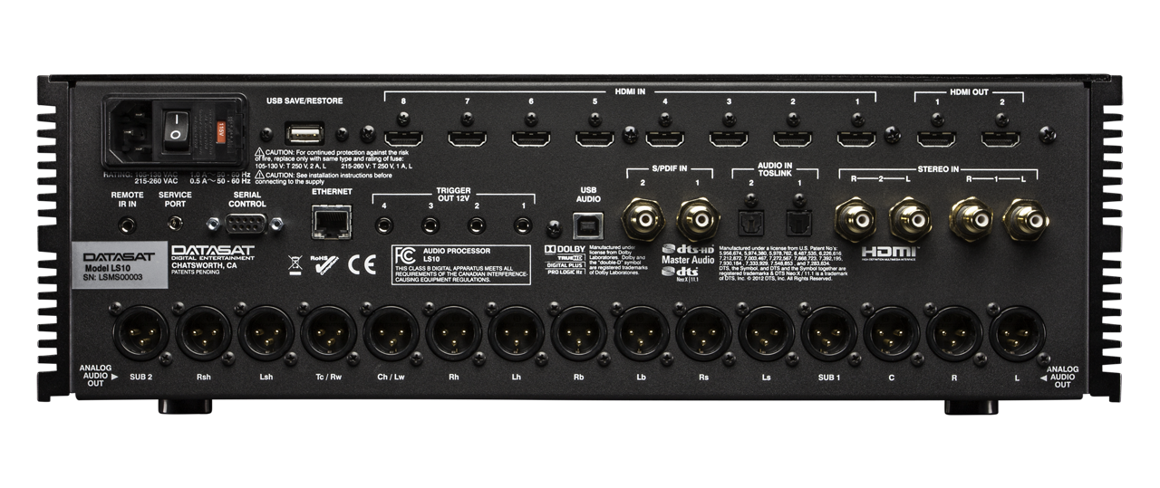 Datasat LS10 — rear connections