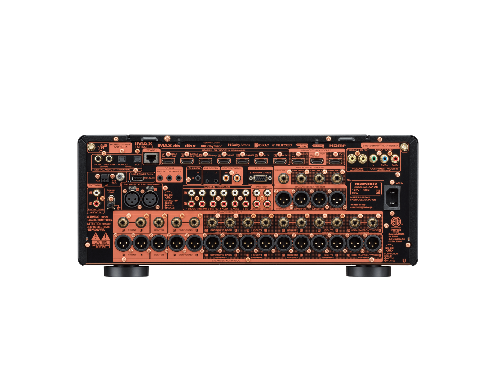 Marantz AV 20 — rear connections