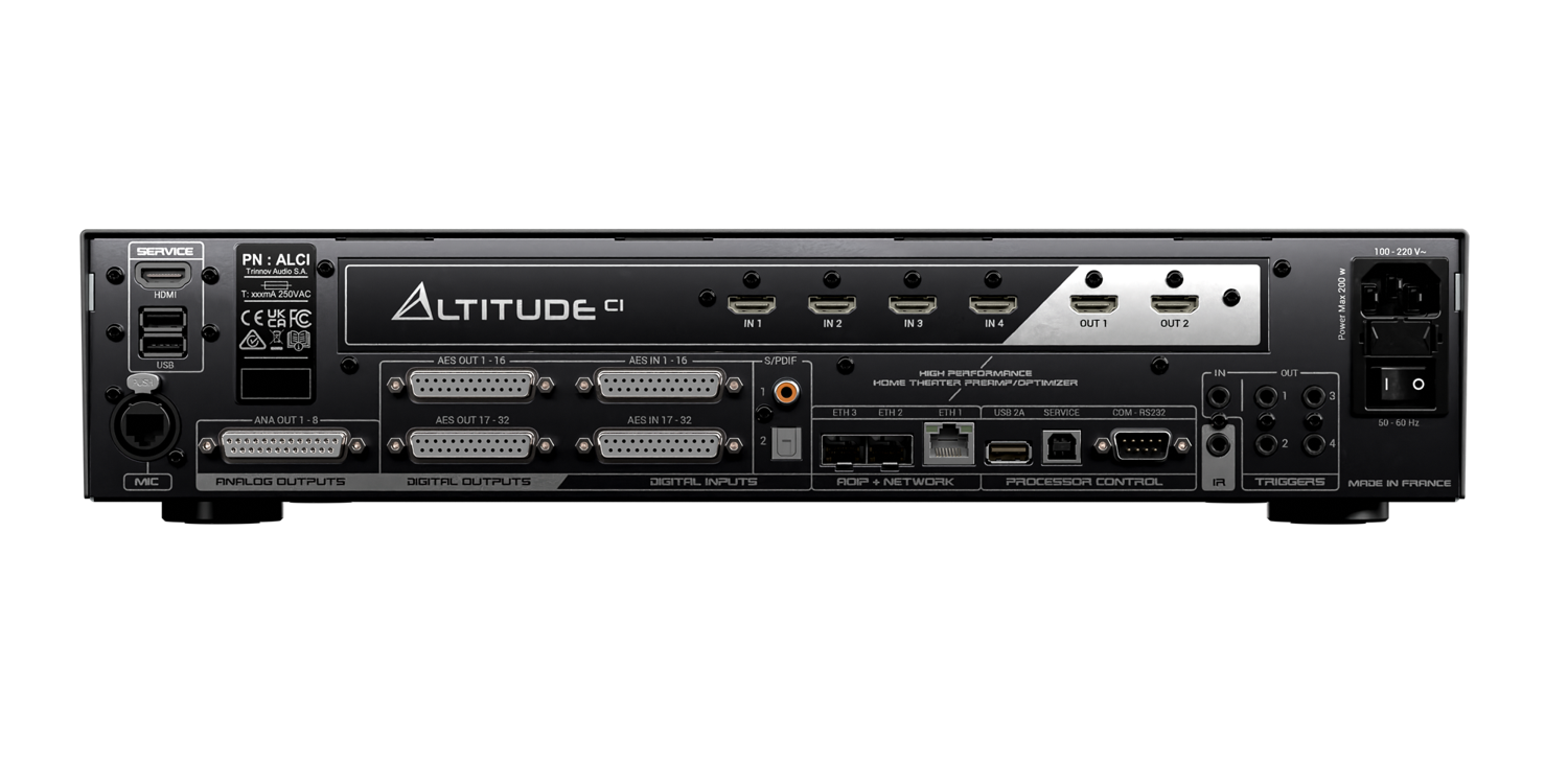 Trinnov AltitudeCI — rear connections